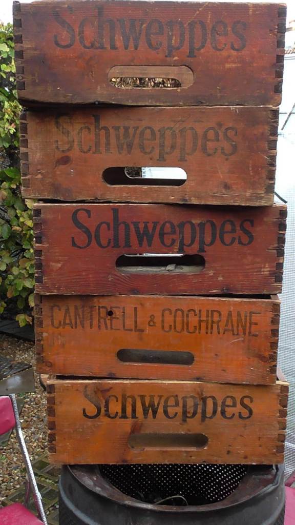 Schweppes Crates Wanted for cash Wooden Bottle Boxes Canada Dry C & C etc any amount cash waiting 
