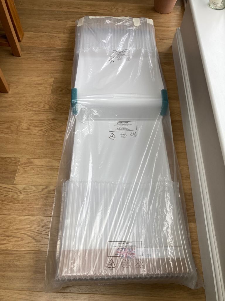 NEW Solarna L shaped bath side panel for bath with shower end. White 1700mm