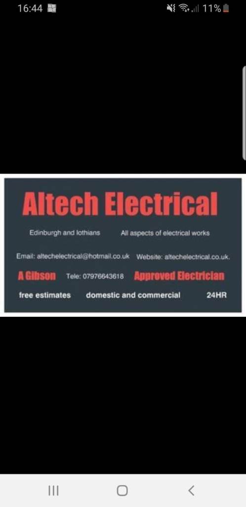 Electrician - approved electrician - edinburgh and lothians