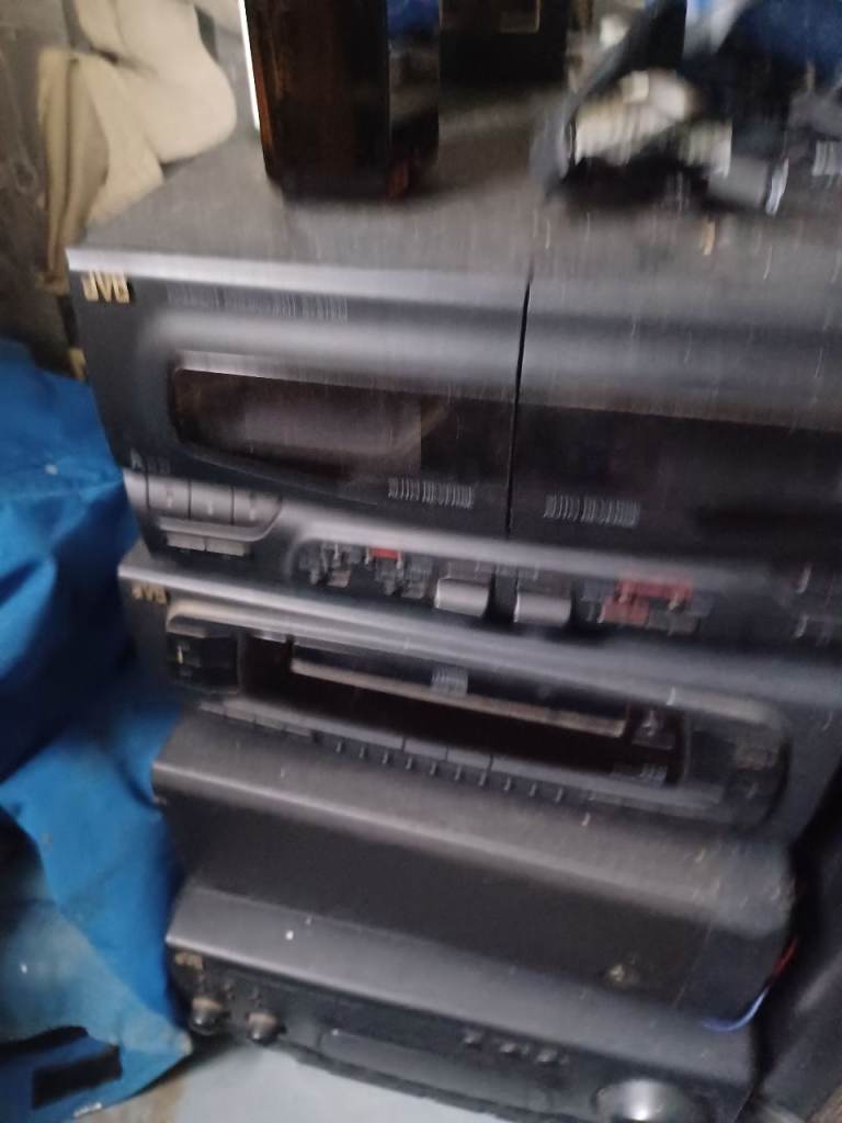 JVC Stereo System with Cassette Deck and CD Player