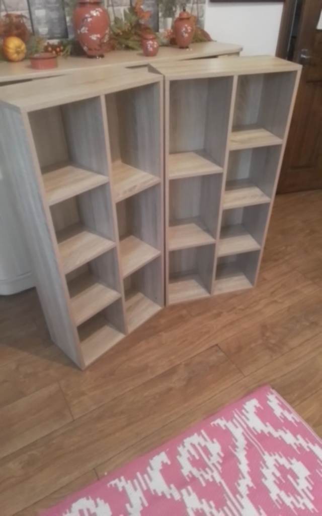 PAIR OF DOUBLE SHELVING UNITS 