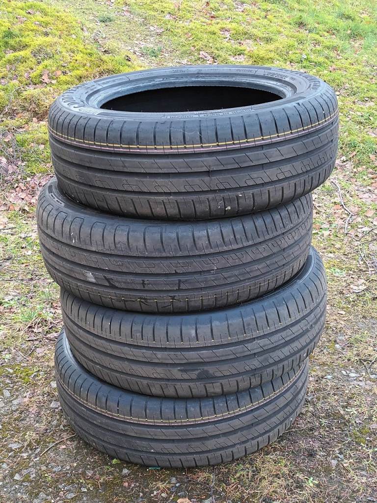 4 Unused tyres from a new car