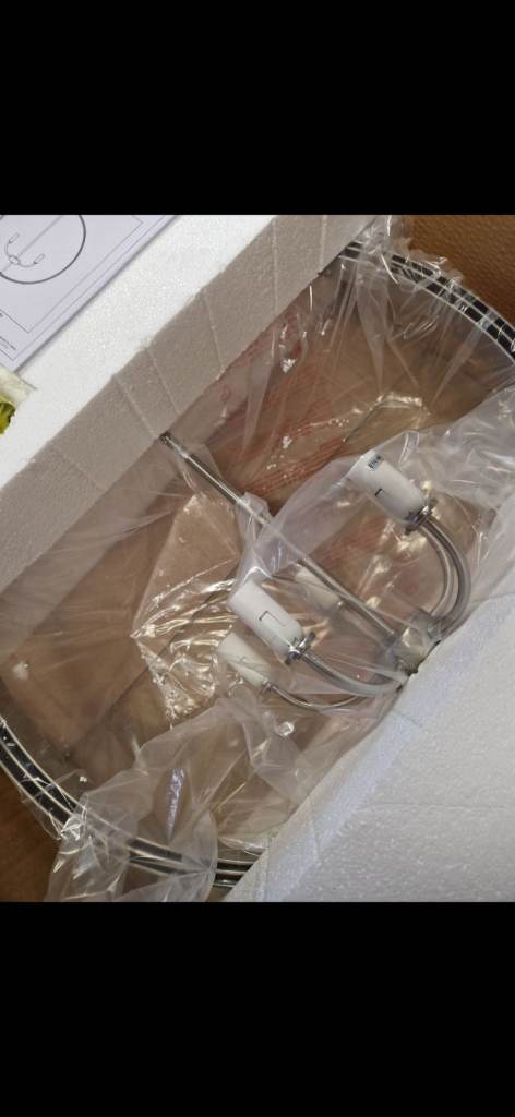 image for Stunning stainless steel 5 light pendant from maxim lighting rrp £365