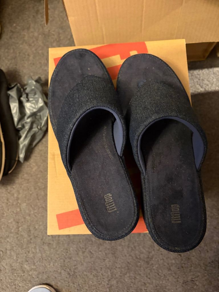 FITFLOP WEDGE SANDALS Size UK8 Colour DENIM BLUE 