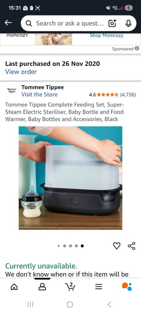 Tommee Tippee Super Steam Advanced Electric Steriliser