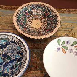 3 large Mediterranean style bowls 