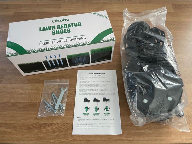 Heavy duty spiked aerator shoes sandals with hook and loop straps