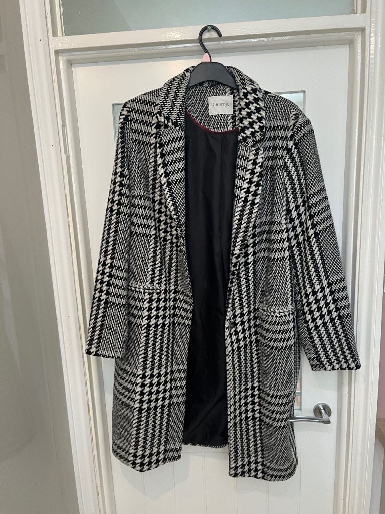 George black & white formal coat