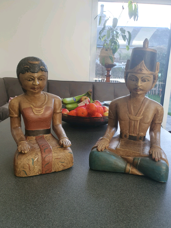 Antique Asian Temple Figures