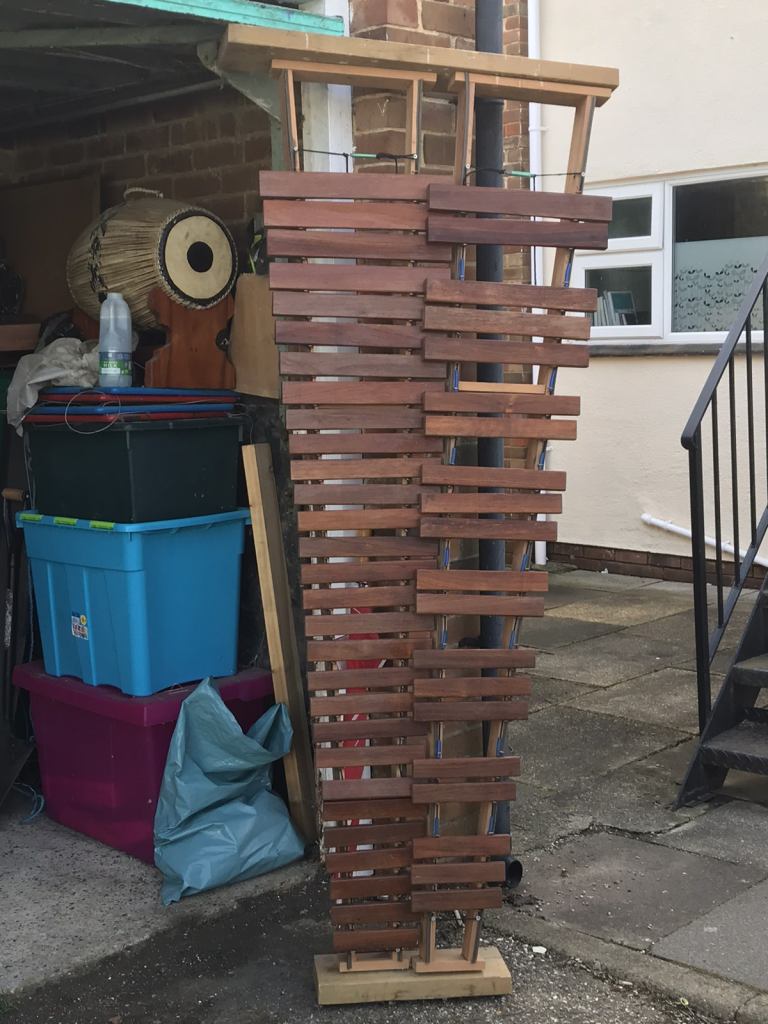 “Premier”  solid Honduran rosewood marimba works very well 