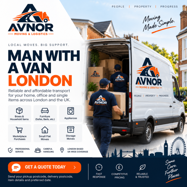 Man With a Van London | Small Moves & Single Item Delivery | AVNOR