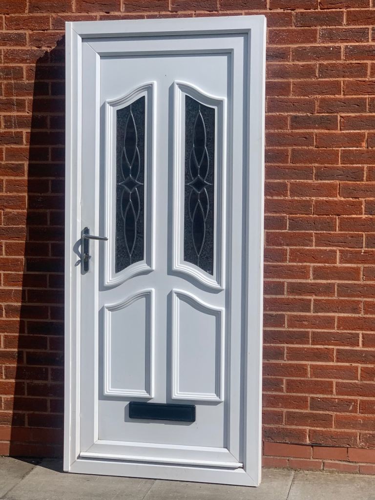 UPVC DOUBLE GLAZED FRONT DOOR SIDE DOOR & KEY 90cm WIDE 205cm HIGH Can Deliver