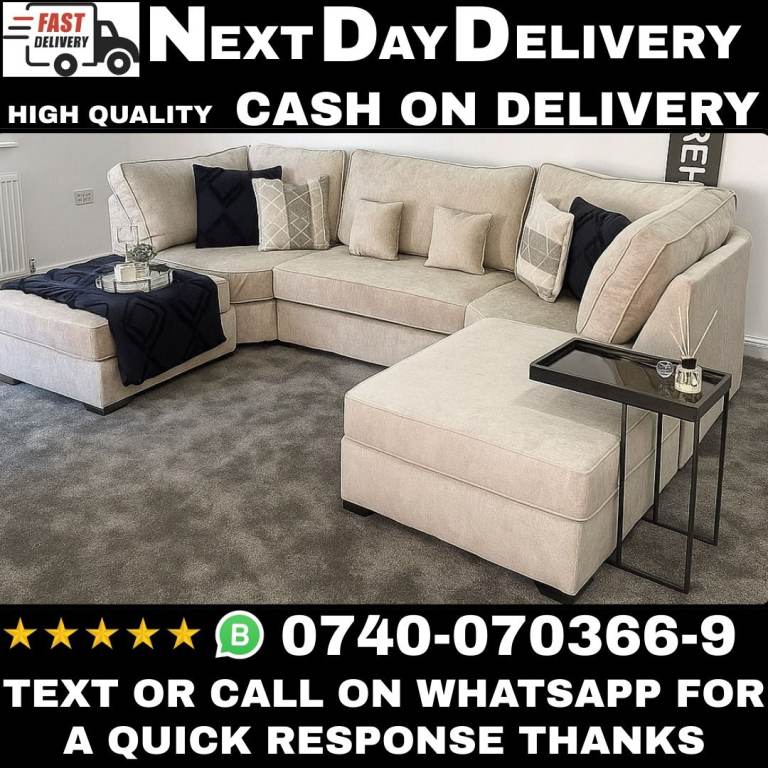 image for Premium Corner & 3+2 Seater Sofas – Brand New, Fast Delivery