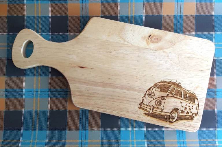 Laser Engraved Natural Solid Wood Serving Board / Chopping Board / Cheese Board