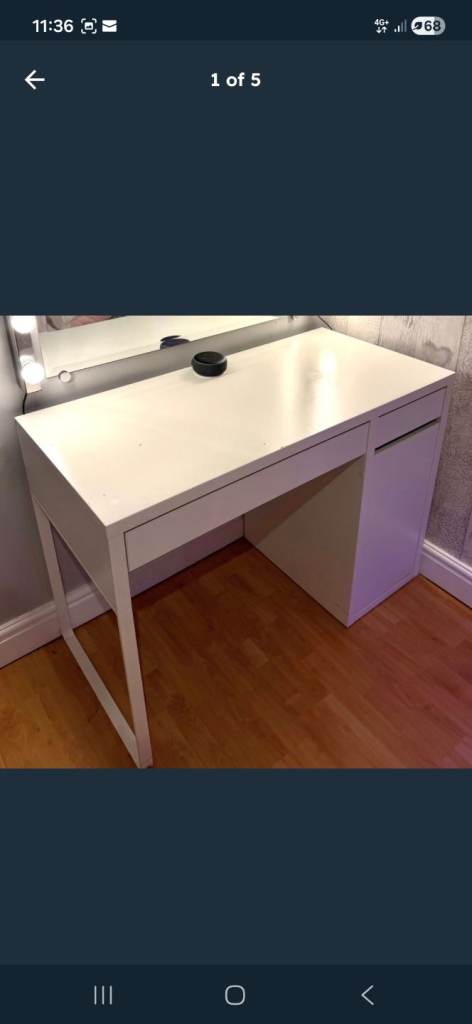 Ikea white study desk