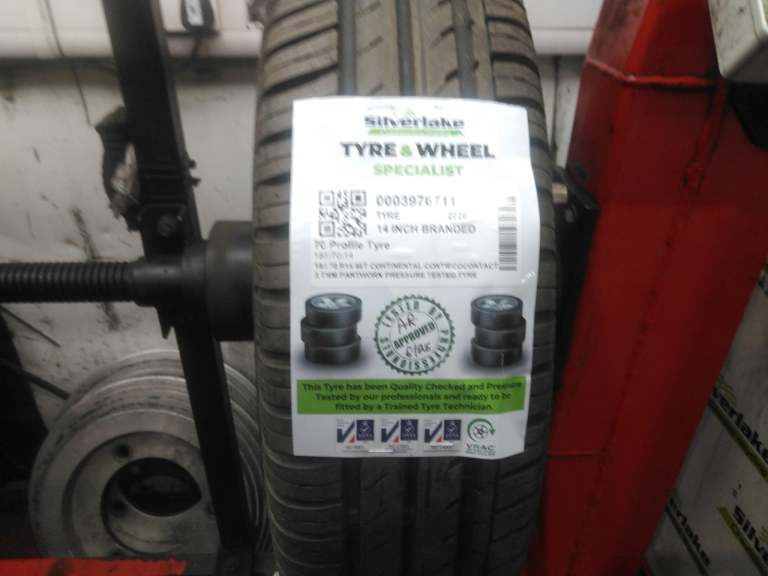 185 70 R14 88t Continental Contiecocontact 3 7mm Partworn Pressure Tested Tyre
