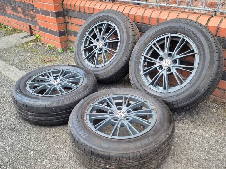 🌟15 inch Vw Alloy Wheels 5x112 with TYRES *REFURBISHED* GOLF PASSAT CADDY AUDI SKODA SEAT