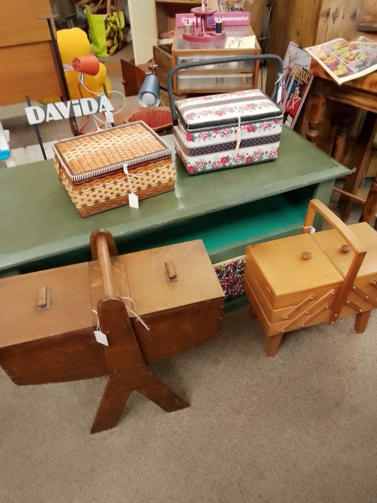 Selection of vintage sewing boxes. Sold separately, please message for prices. 