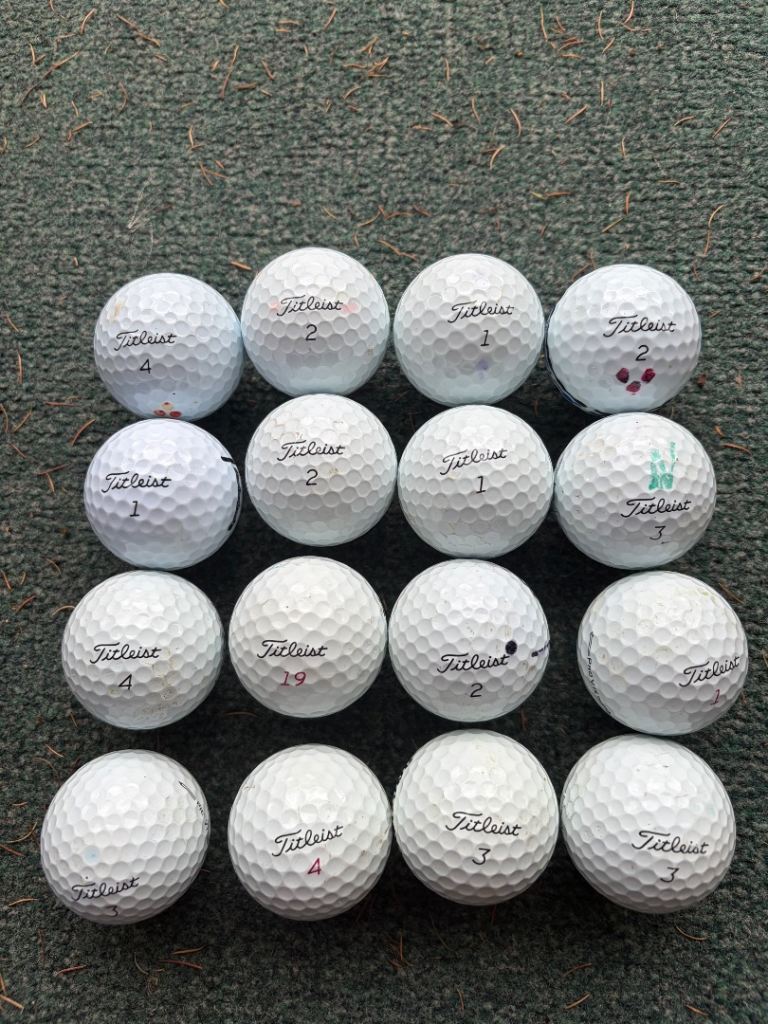 Titleist Golf Balls - Mixed Numbers, Good Condition