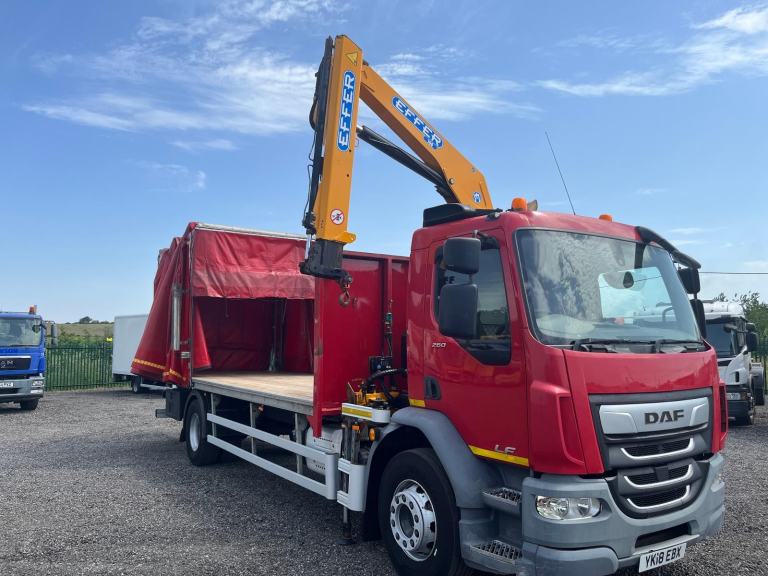 2018 DAF LF 55.260 18 ton WITH HIAB / EFFER 100 crane