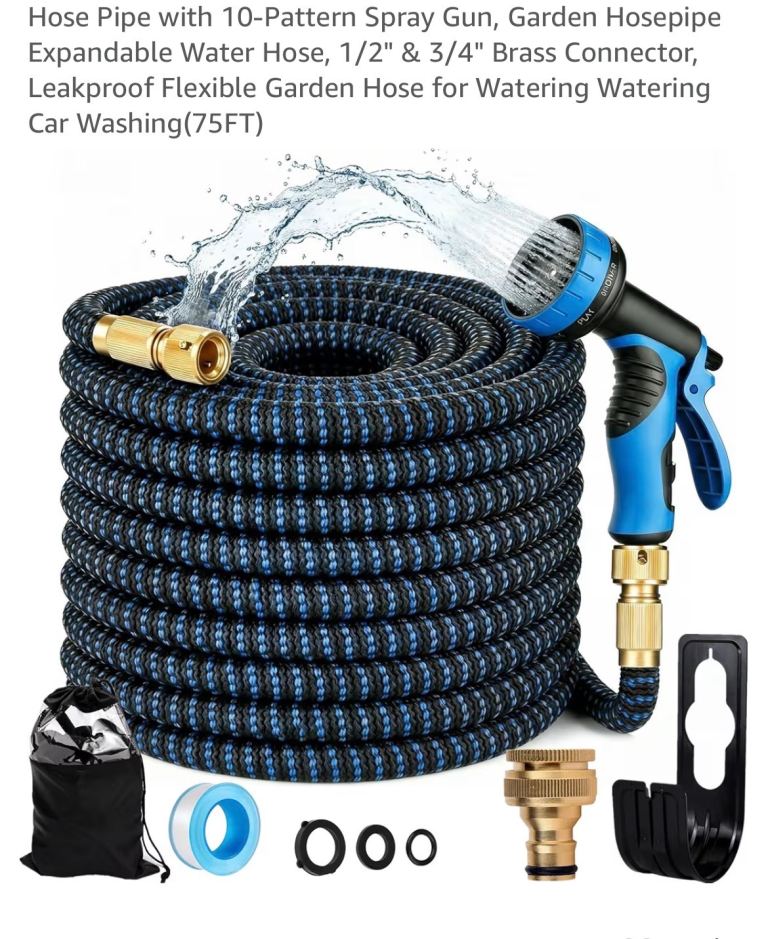 🆕 75ft expandable garden hose 