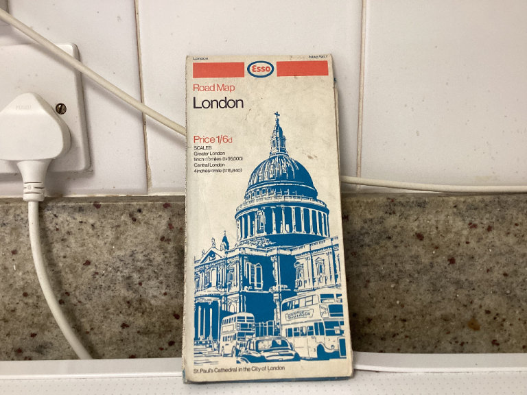 Original Vintage Esso Map No1  London. Pre M25