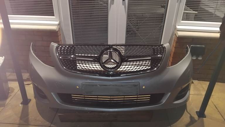 MERCEDES V CLASS SPORT W447 GENUINE FRONT BUMPER & NEW STYLE GRILL