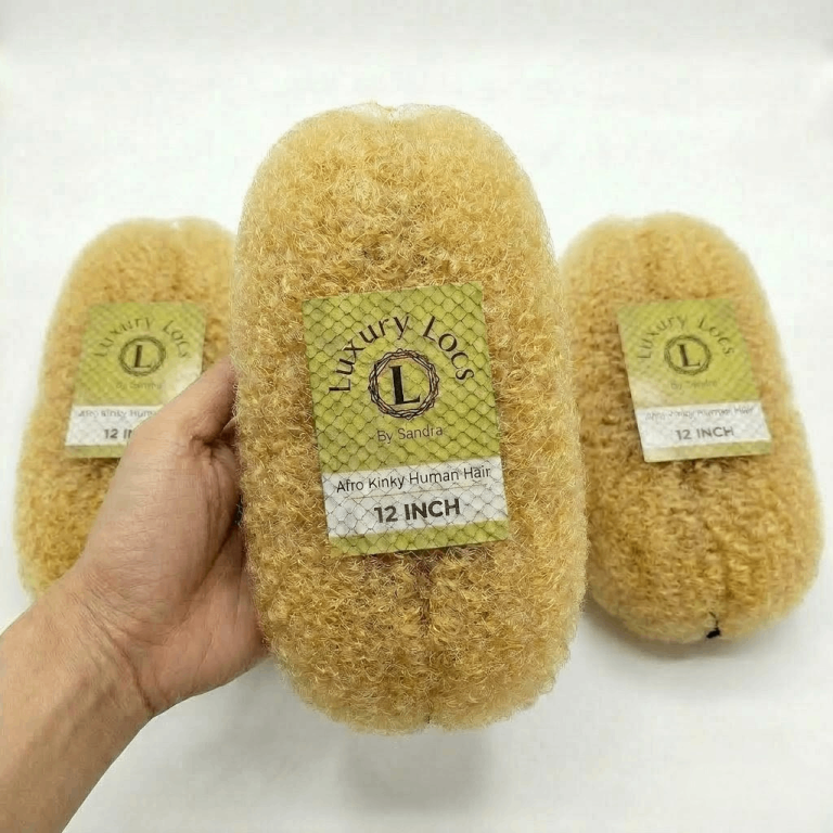 Afro Kinky Bulk Human Hair ( Honey Blond)