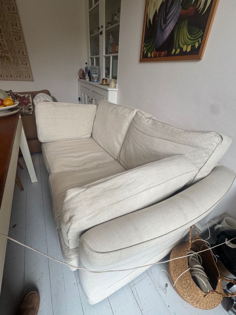 FREE Comfortable Beige Fabric Sofa – great Condition