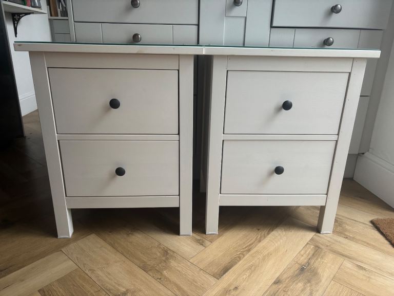 IKEA bedside tables (with glass tops) 