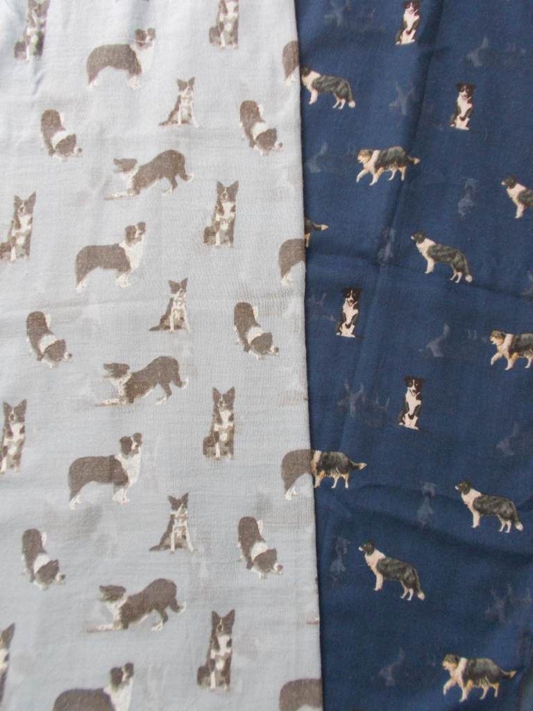 Border Collie Print Scarves