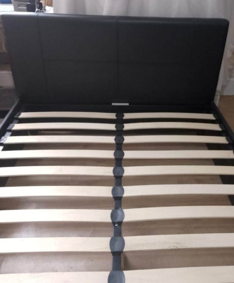Small Double Leather Bed Frame [£50] (SAME DAY DELIVERY AVAILABLE)