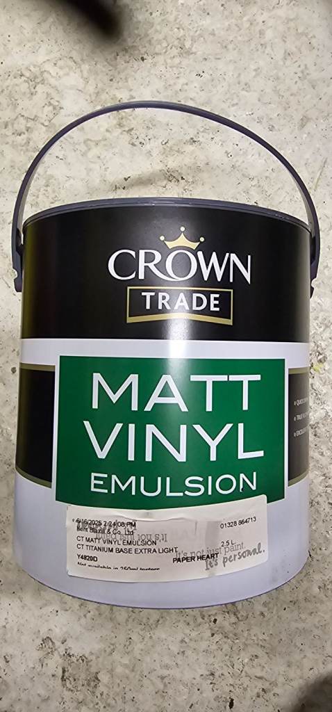 2.5l crown trade matt vinyl emulsion 