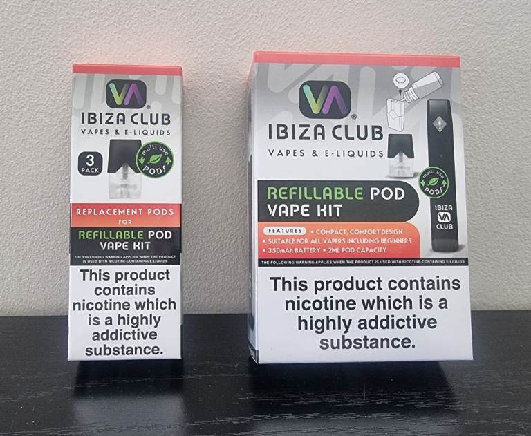 Ibiza club Vape Kits and replacement pods