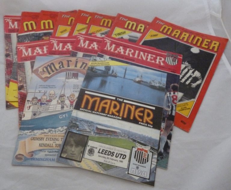 Lot of 14 x Grimsby Town Football Programmes 1982/83 - 1991 Seasons £5.00 the LOT!