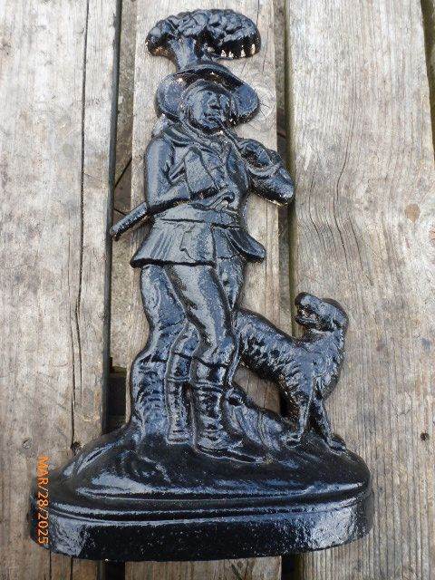 Woodsman and his Dog Cast Iron Doorstop