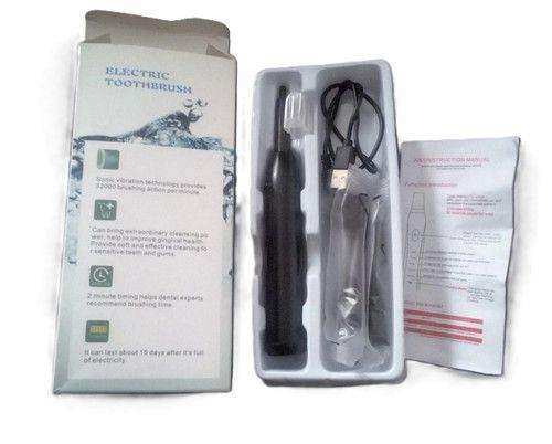 New Black Rechargeable 5 Modes 3 Brush Heads USB Electric Sonic Toothbrush.POST OR COLLECT!