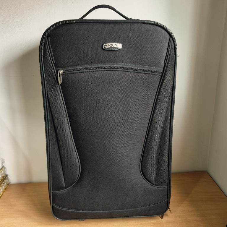 Azure design Black Medium Suitcase Luggage 