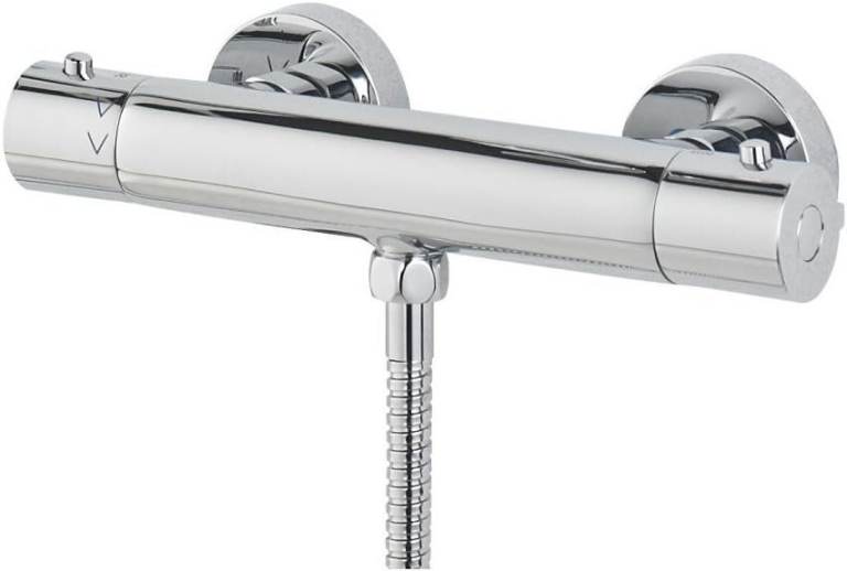 New Bristan Frenzy Bar Mixer Shower Head Thermostatic Chrome Exposed Cool Touch Bar Kit Set Taps