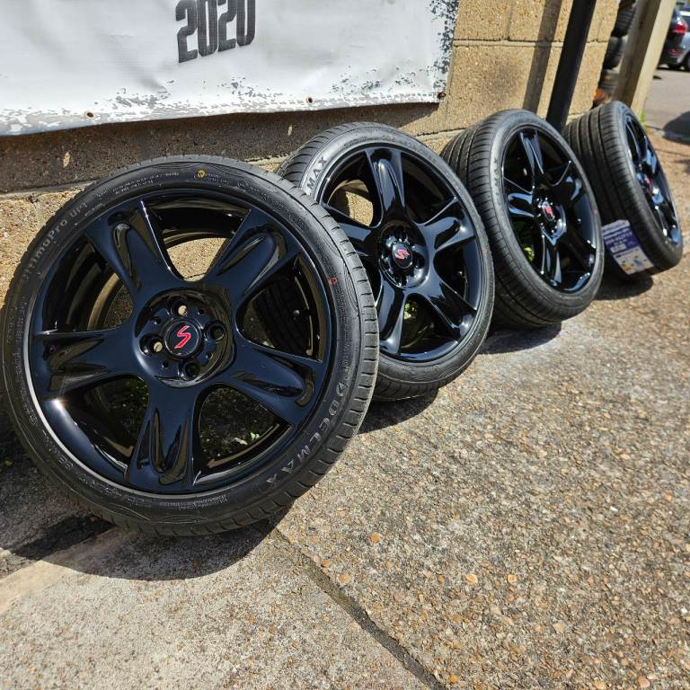 OEM Mini Cooper 17" R52, R53, R56, R57 Alloy Wheels REFURBISHED New Tyres 4x100pcd 205/45/17
