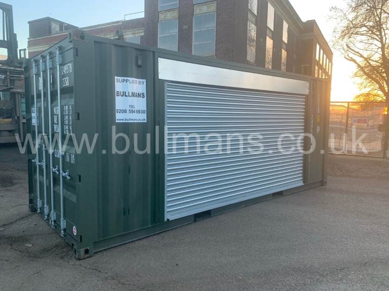 20ft Shipping Container with 12ft Side Access Roller Shutter – FOR SALE