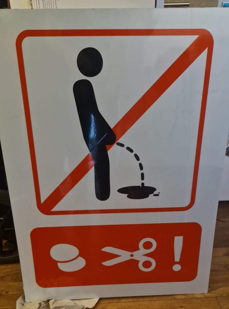 Funny metal sign 