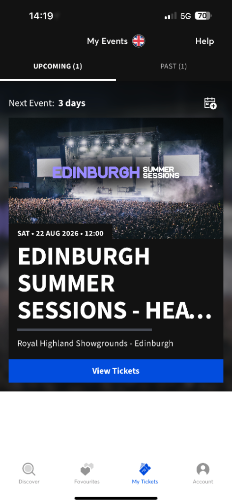 Edinburgh Summer Sessions Tickets - Royal Highland Showgrounds