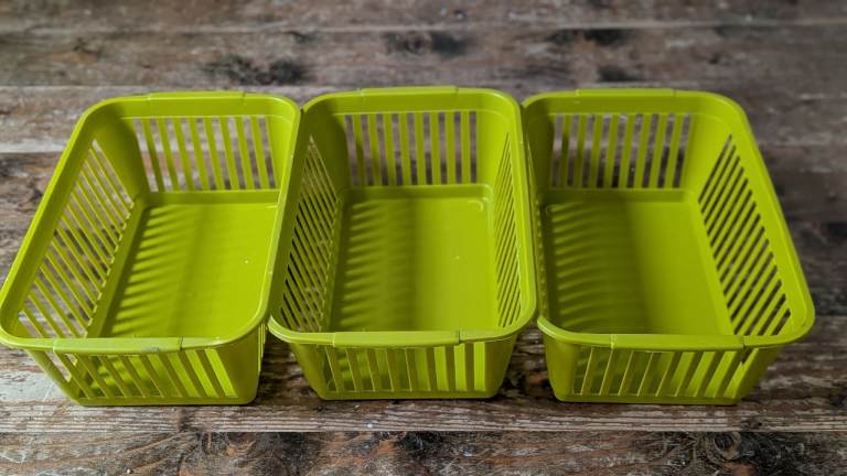Green Plastic Storage Baskets -collection Holloway N7