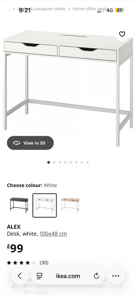image for Two Ikea tables 