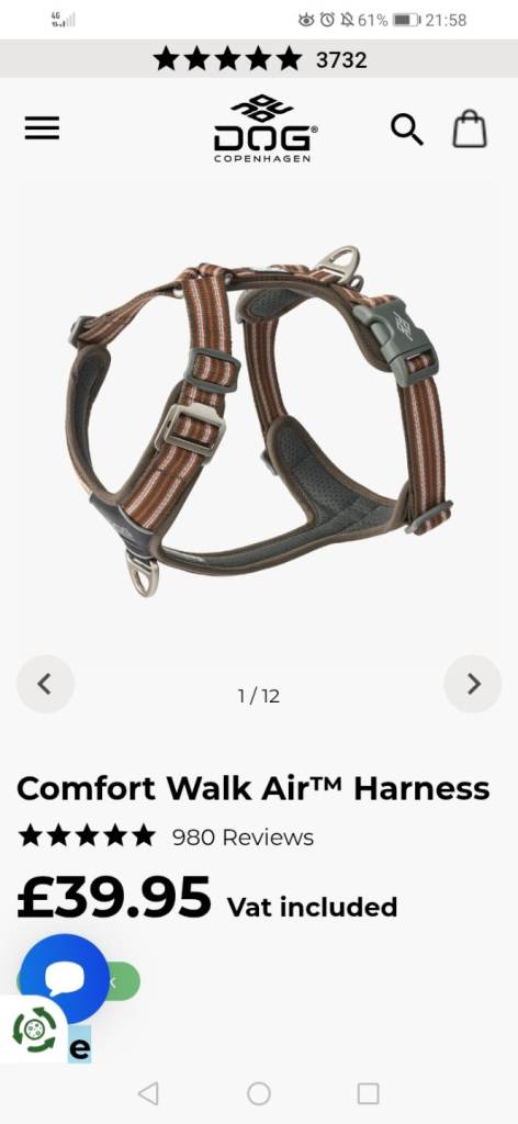 Brand new dog harness XS