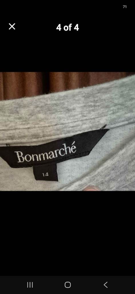 Bonmarche Grey Top Size 14 – Good Condition