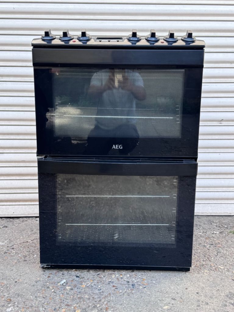 AEG electric cooker 60cm induction black double oven 3 months warranty 