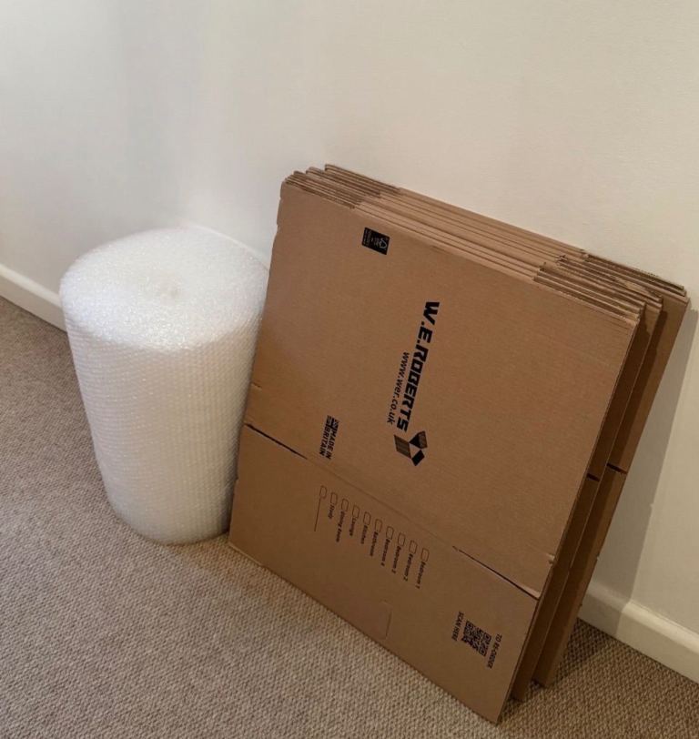 Free Moving Boxes and Bubble Wrap