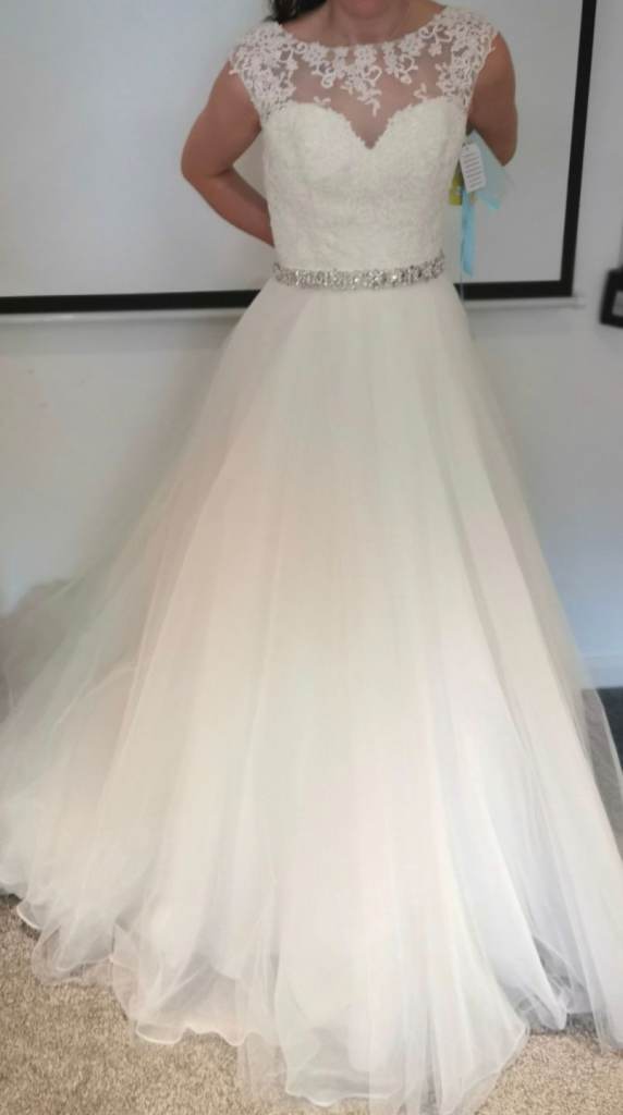 Morilee 5315 Wedding Dress With Illusion Back And Full Train